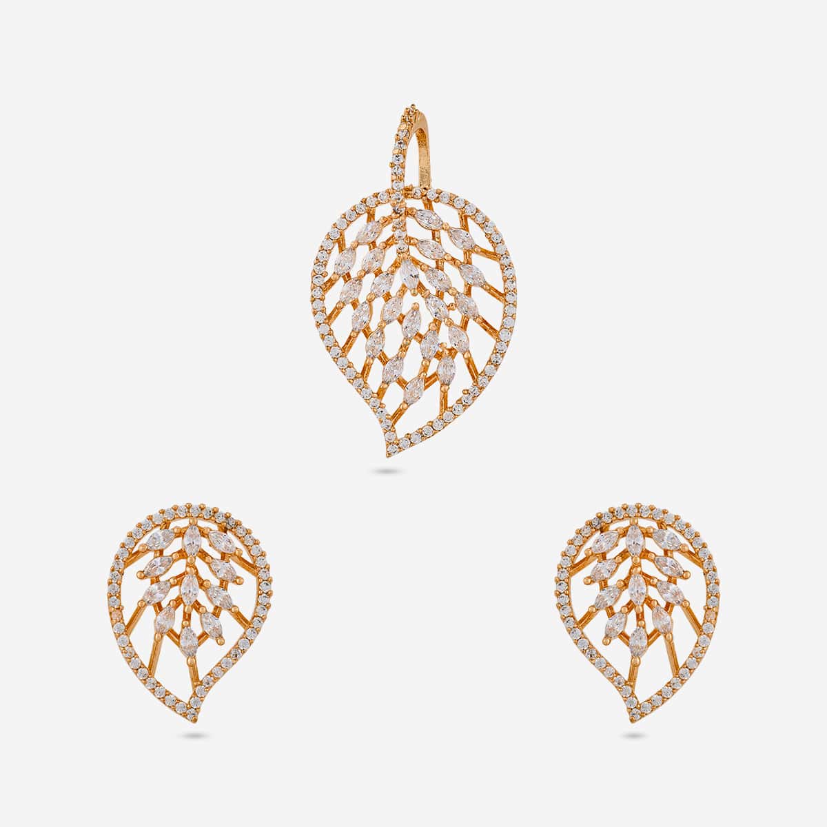 Zircon Pendant Set Zircon Pendant Earring 200538