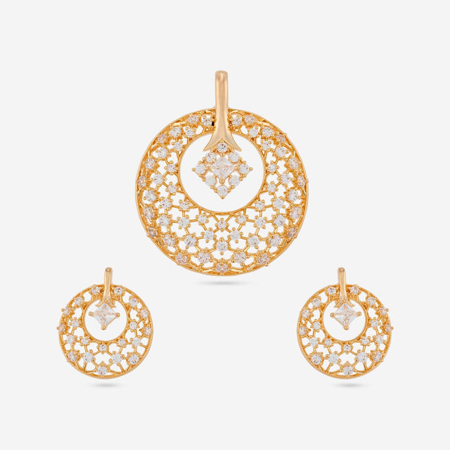 Zircon Pendant Set Zircon Pendant Earring 201399