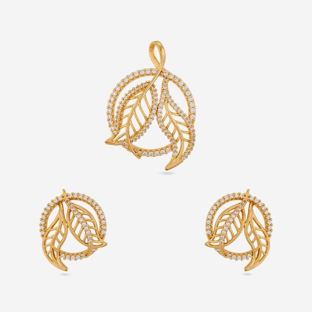 Zircon Pendant Set Zircon Pendant Earring 201400