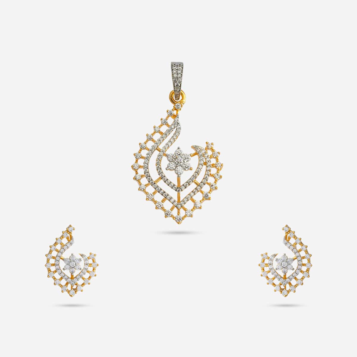Zircon Pendant Set Zircon Pendant Earring 172769