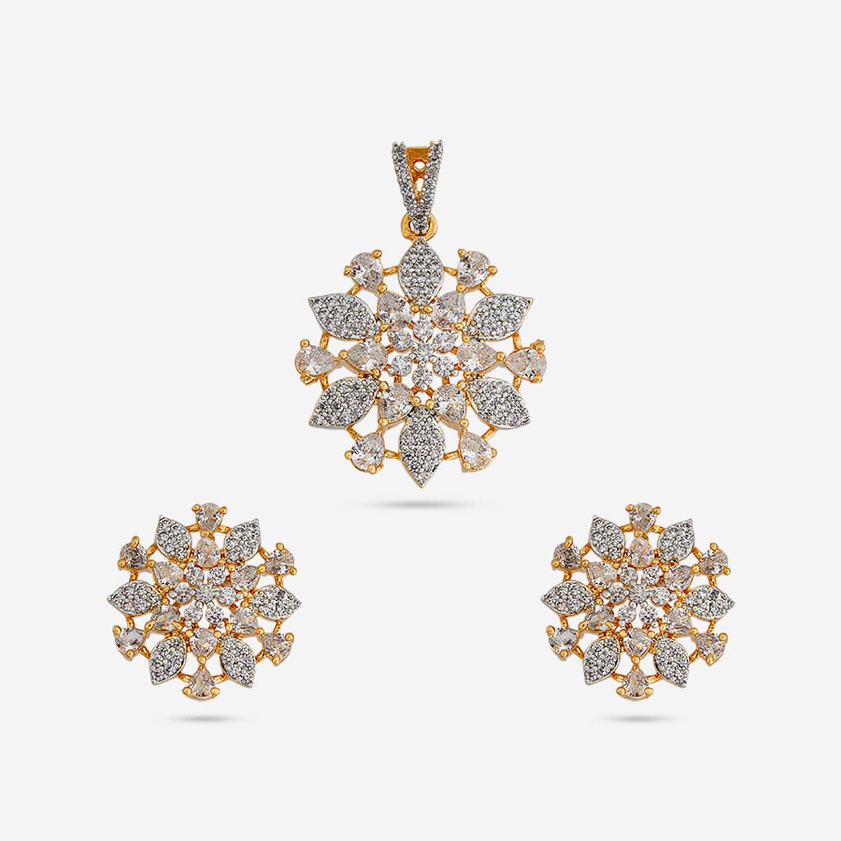 Zircon Pendant Set Zircon Pendant Earring 188773
