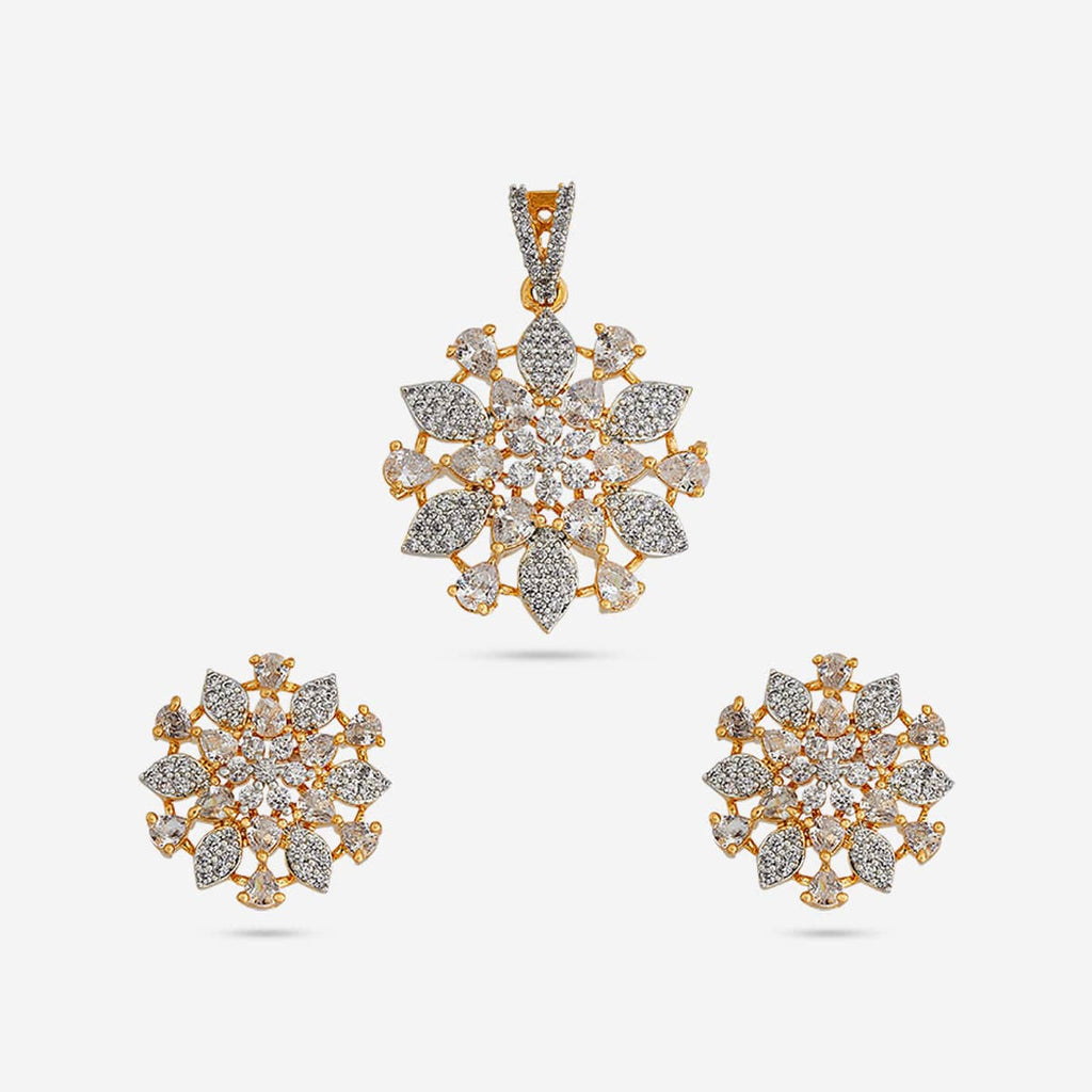 Zircon Pendant Set Zircon Pendant Earring 188773