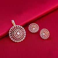 Zircon Pendant Set Zircon Pendant Earring 188889