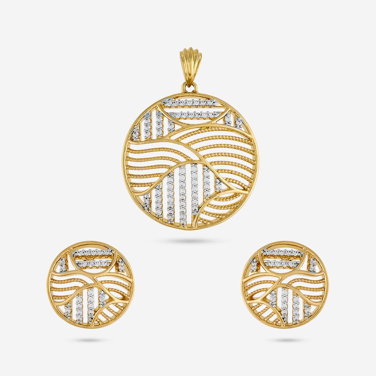 Zircon Pendant Set Zircon Pendant Earring 189246