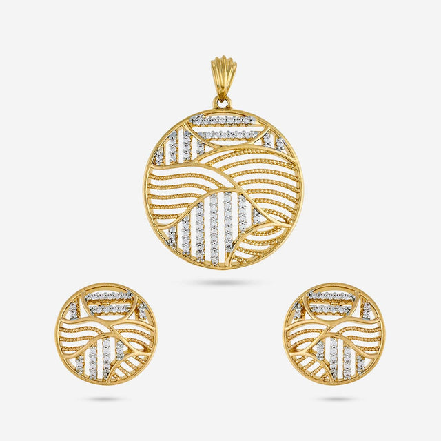 Zircon Pendant Set Zircon Pendant Earring 189246