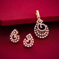 Zircon Pendant Set Zircon Pendant Earring 193733