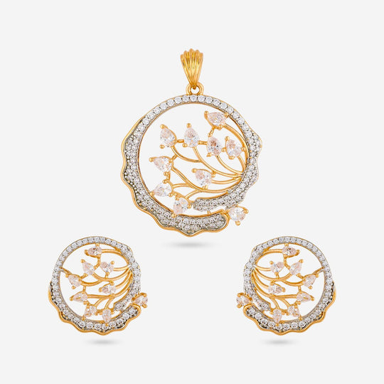 Zircon Pendant Set Zircon Pendant Earring 197207