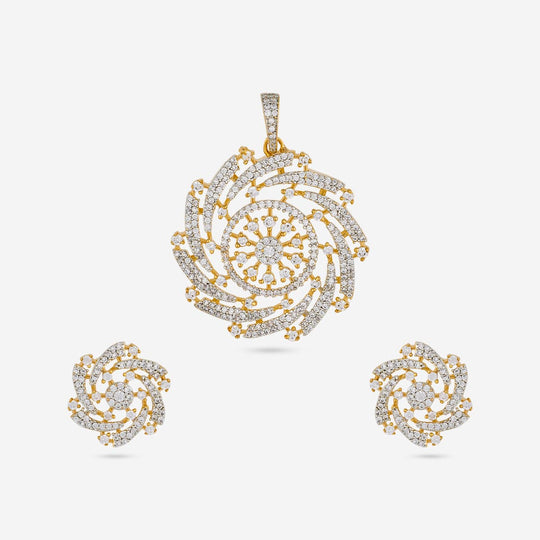 Zircon Pendant Set Zircon Pendant Earring 197292