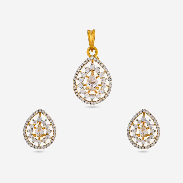 Zircon Pendant Set Zircon Pendant Earring 198837