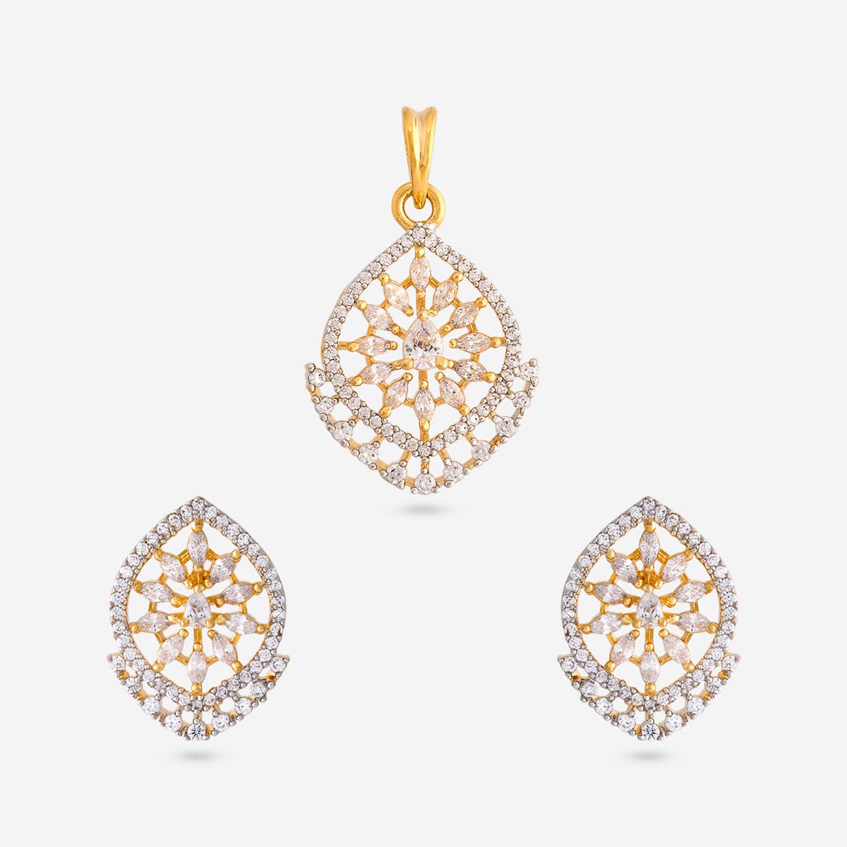Zircon Pendant Set Zircon Pendant Earring 198838