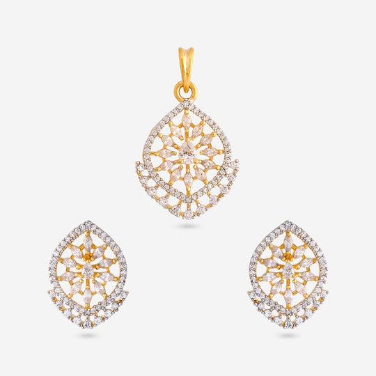 Zircon Pendant Set Zircon Pendant Earring 198838