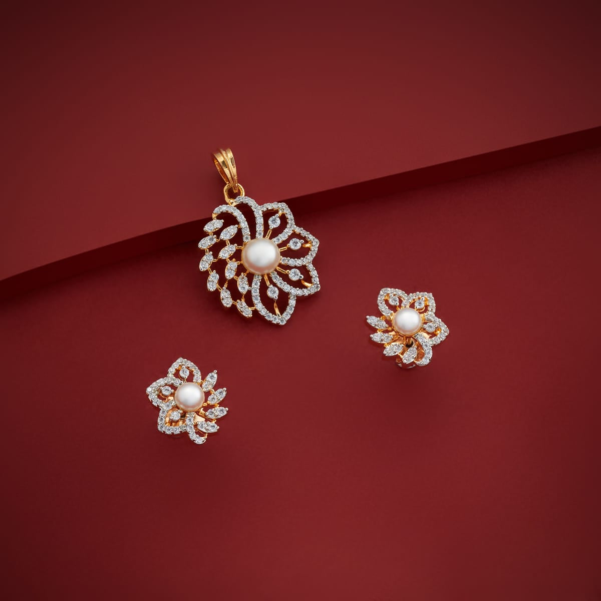 Zircon Pendant Set Zircon Pendant Earring 199231
