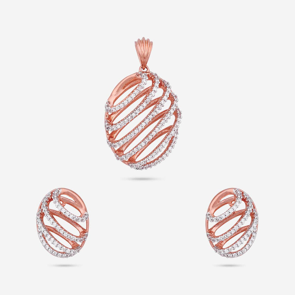 Zircon Pendant Set Zircon Pendant Earring 187700