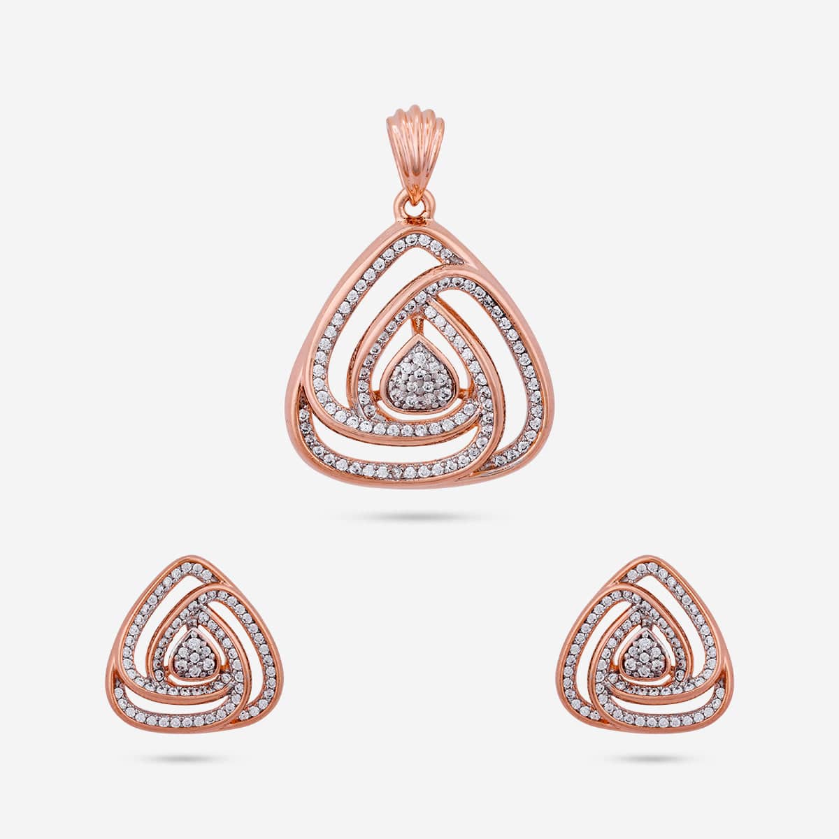 Zircon Pendant Set Zircon Pendant Earring 187703