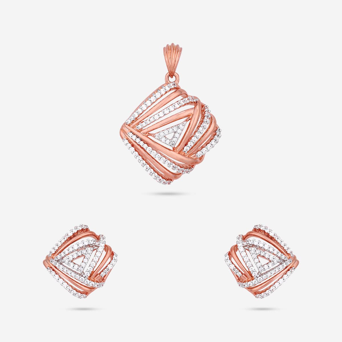 Zircon Pendant Set Zircon Pendant Earring 187705