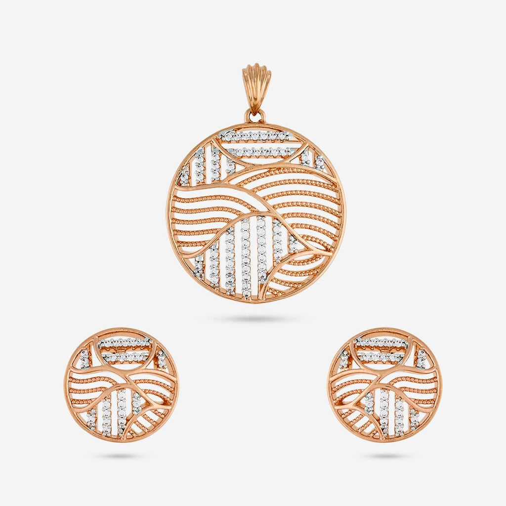 Zircon Pendant Set Zircon Pendant Earring 189246