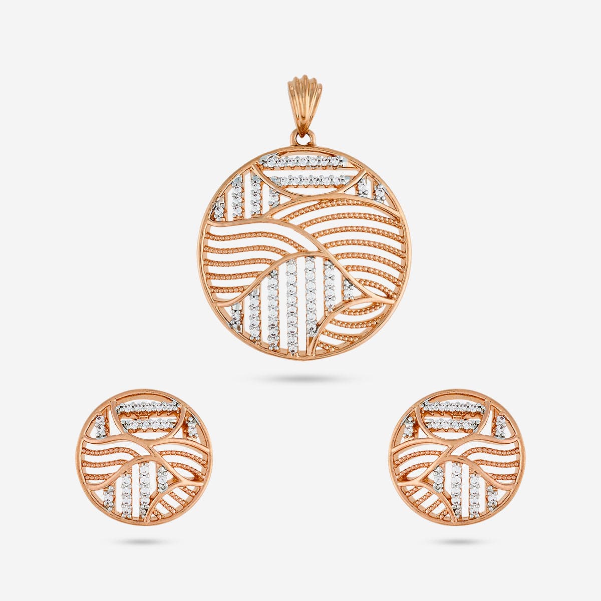 Zircon Pendant Set Zircon Pendant Earring 189246