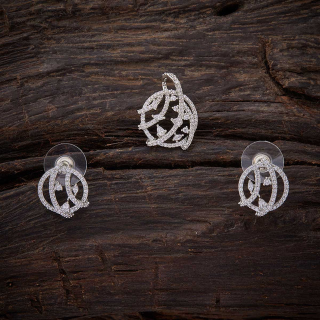 Zircon Pendant Set Zircon Pendant Earring 138343