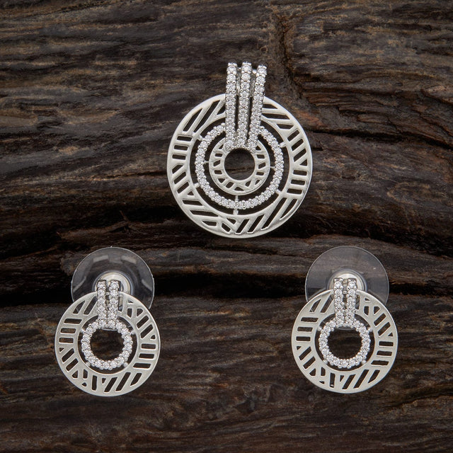 Zircon Pendant Set Zircon Pendant Earring 156618