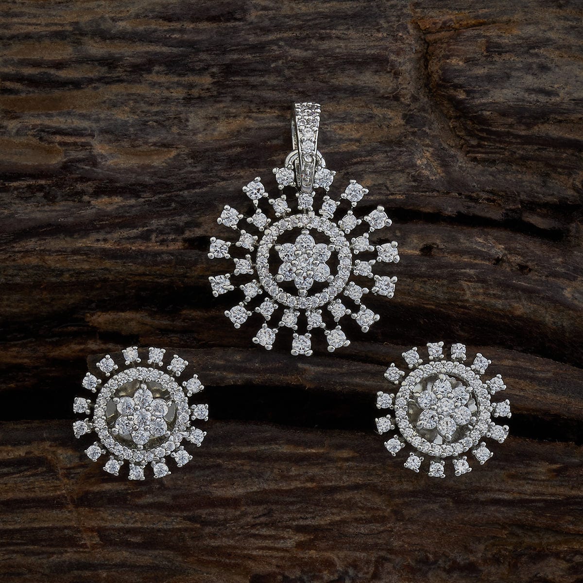 Zircon Pendant Set Zircon Pendant Earring 172766