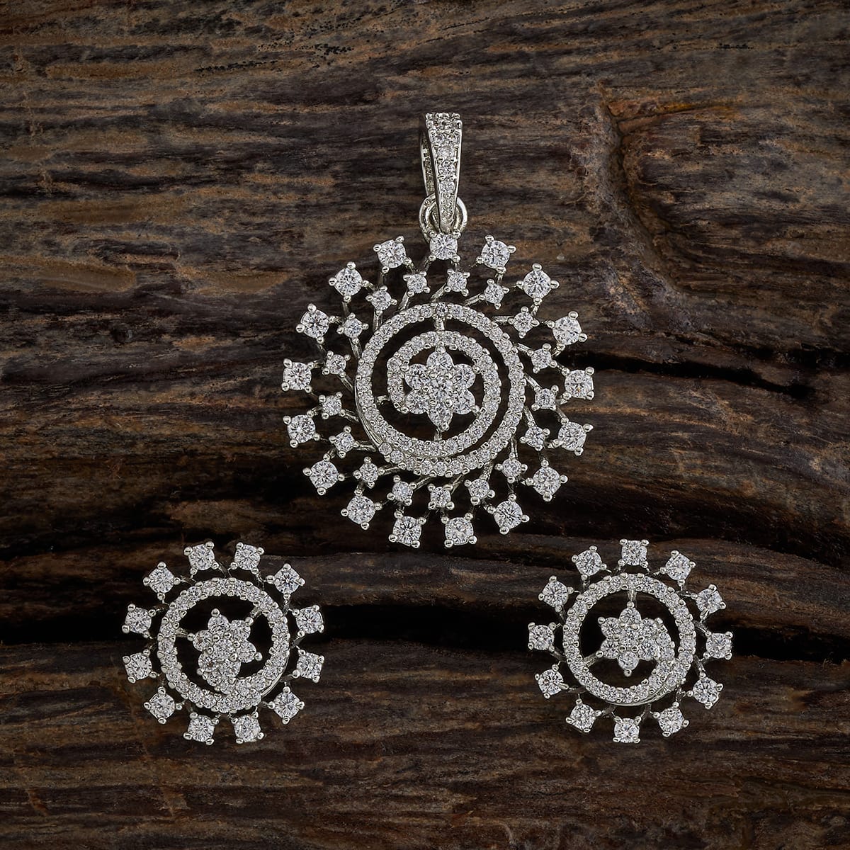 Zircon Pendant Set Zircon Pendant Earring 172771