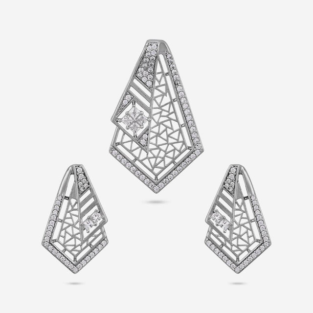Zircon Pendant Set Zircon Pendant Earring 172966