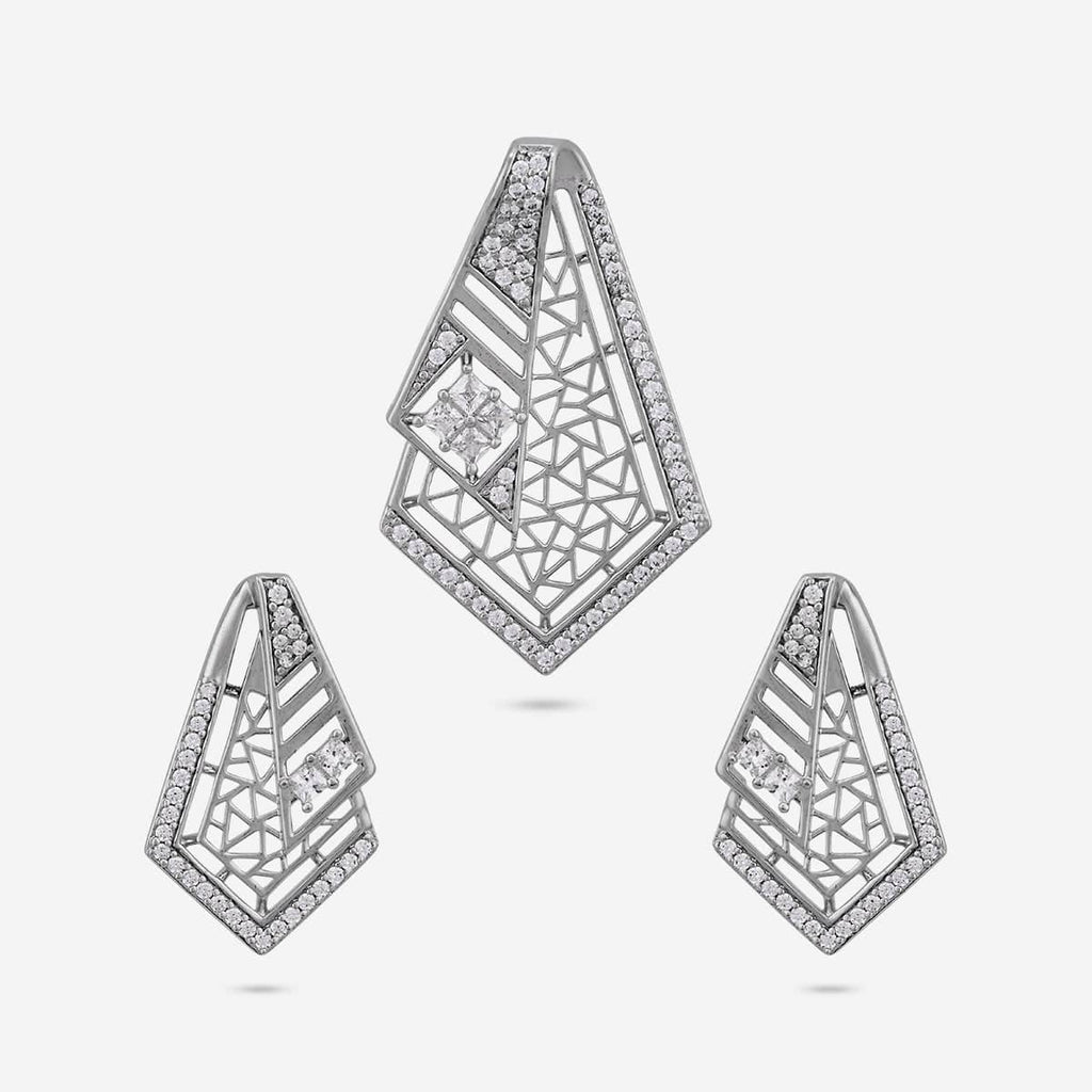 Zircon Pendant Set Zircon Pendant Earring 172966