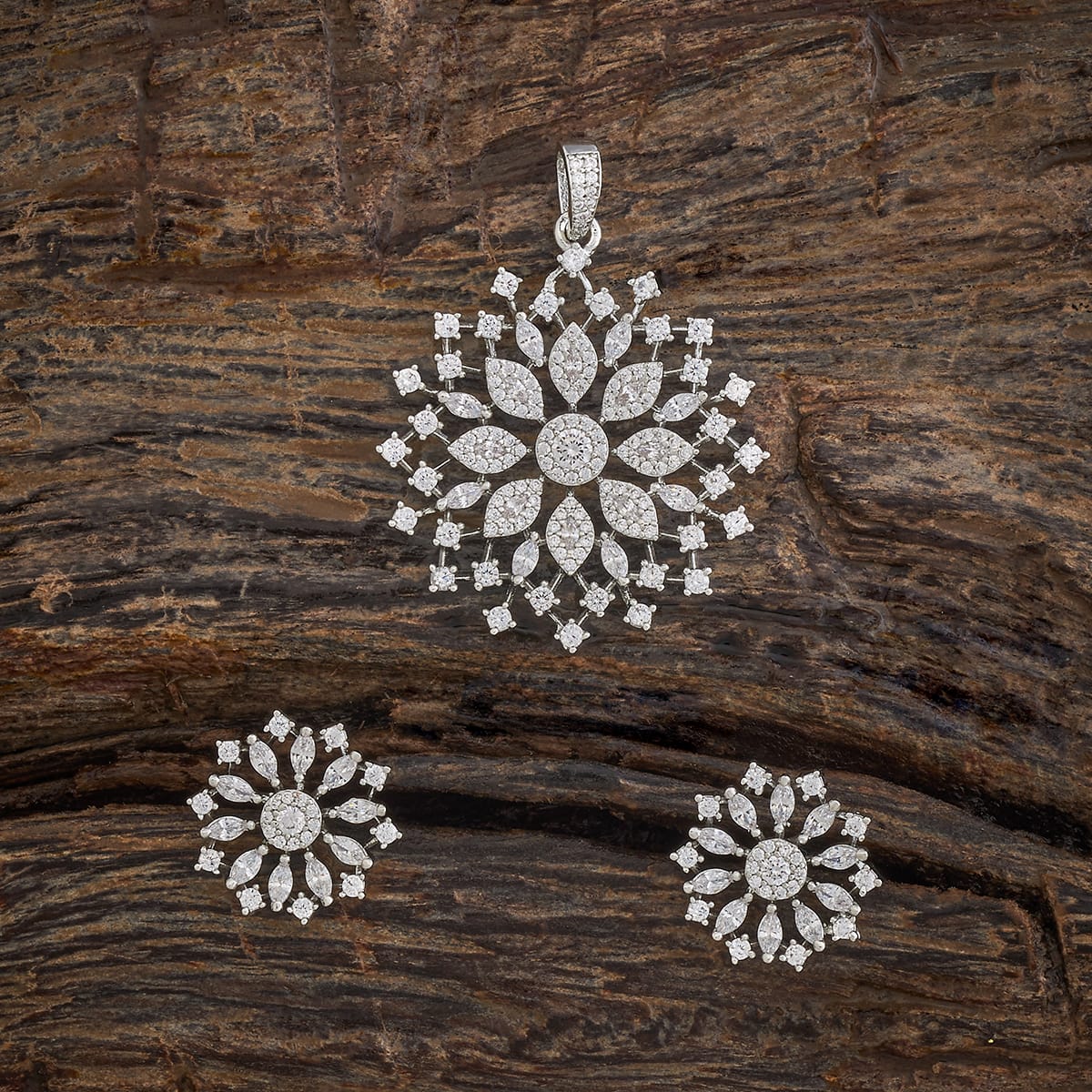 Zircon Pendant Set Zircon Pendant Earring 179968