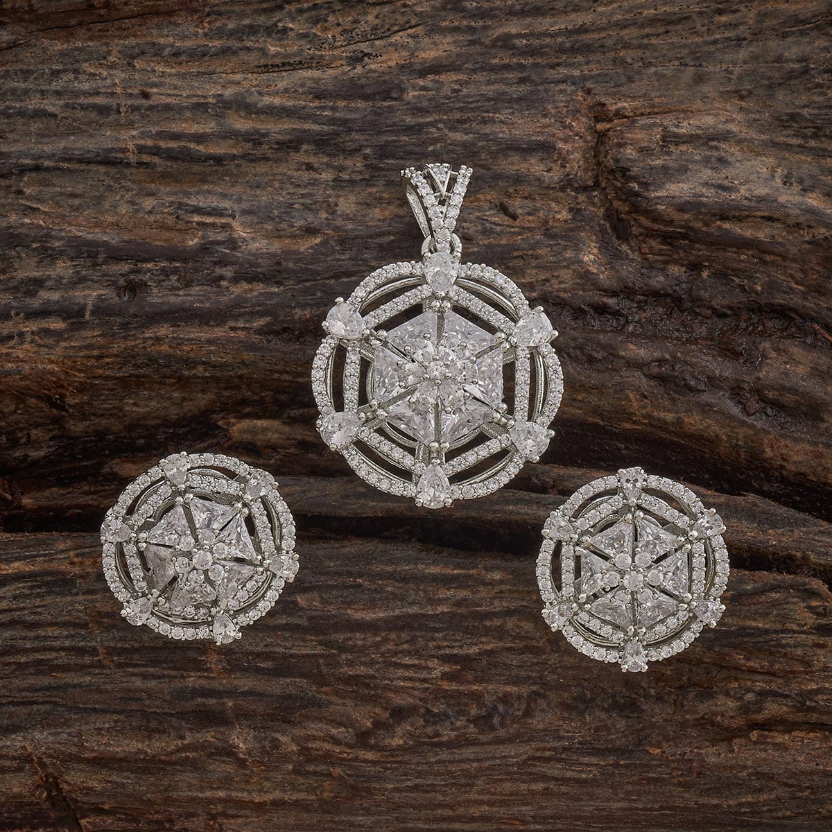 Zircon Pendant Set Zircon Pendant Earring 181216