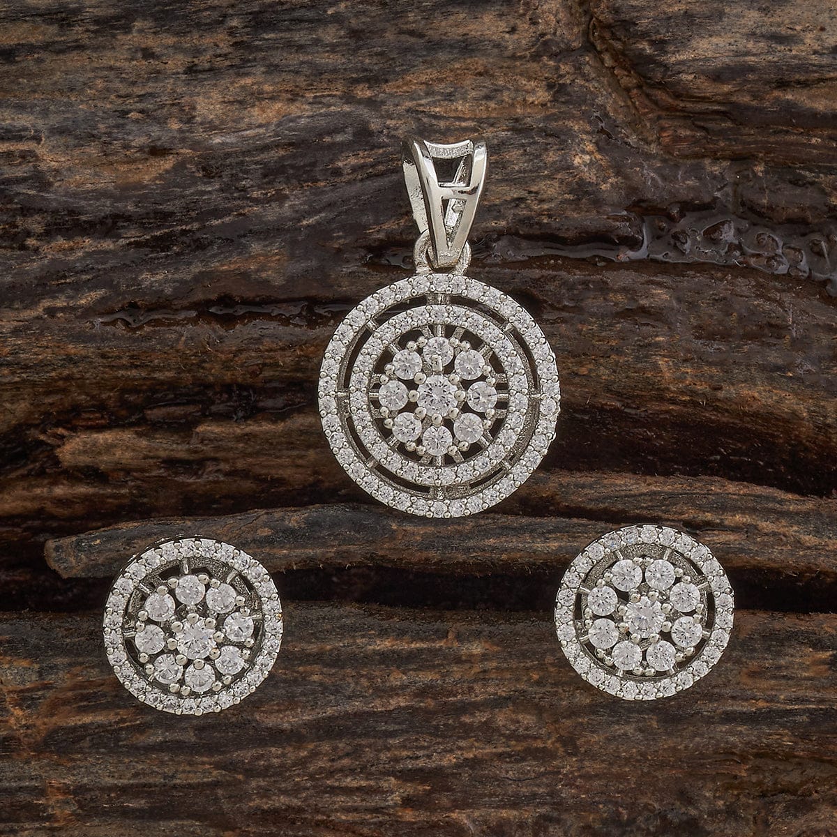 Zircon Pendant Set Zircon Pendant Earring 182482