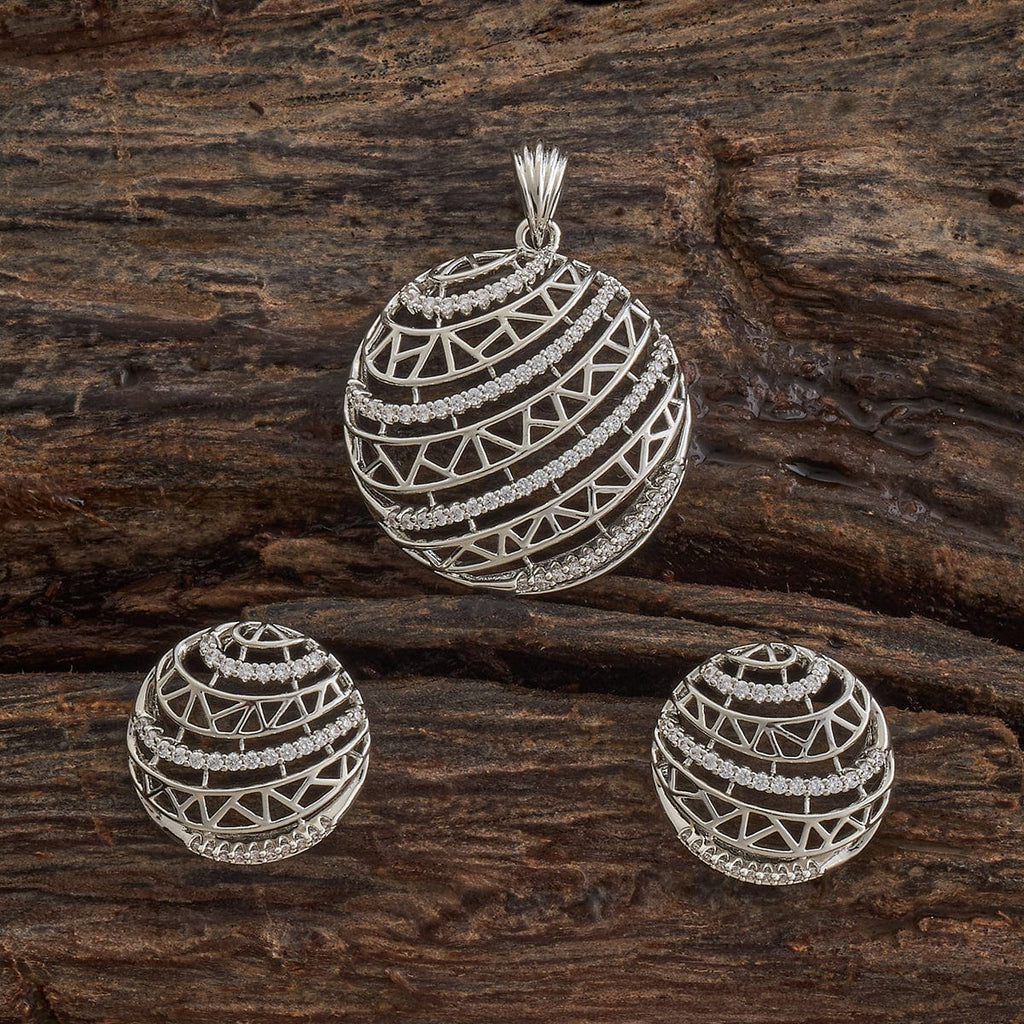 Zircon Pendant Set Zircon Pendant Earring 184738