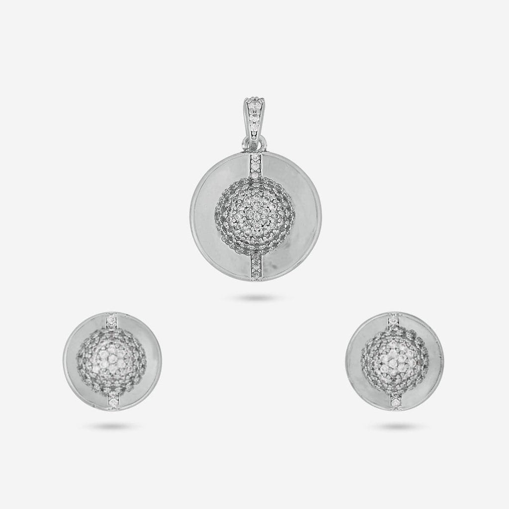 Zircon Pendant Set Zircon Pendant Earring 187119