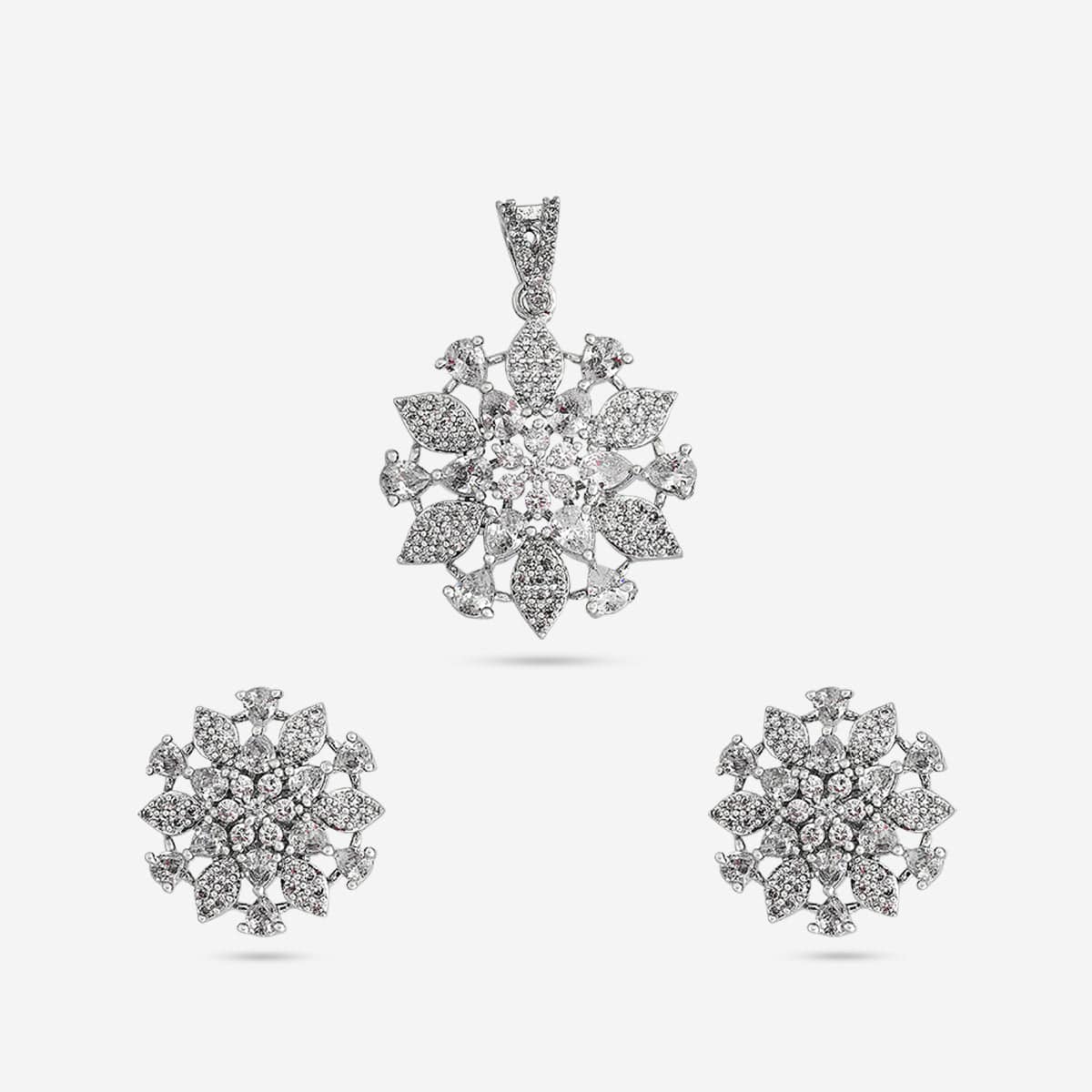 Zircon Pendant Set Zircon Pendant Earring 188773