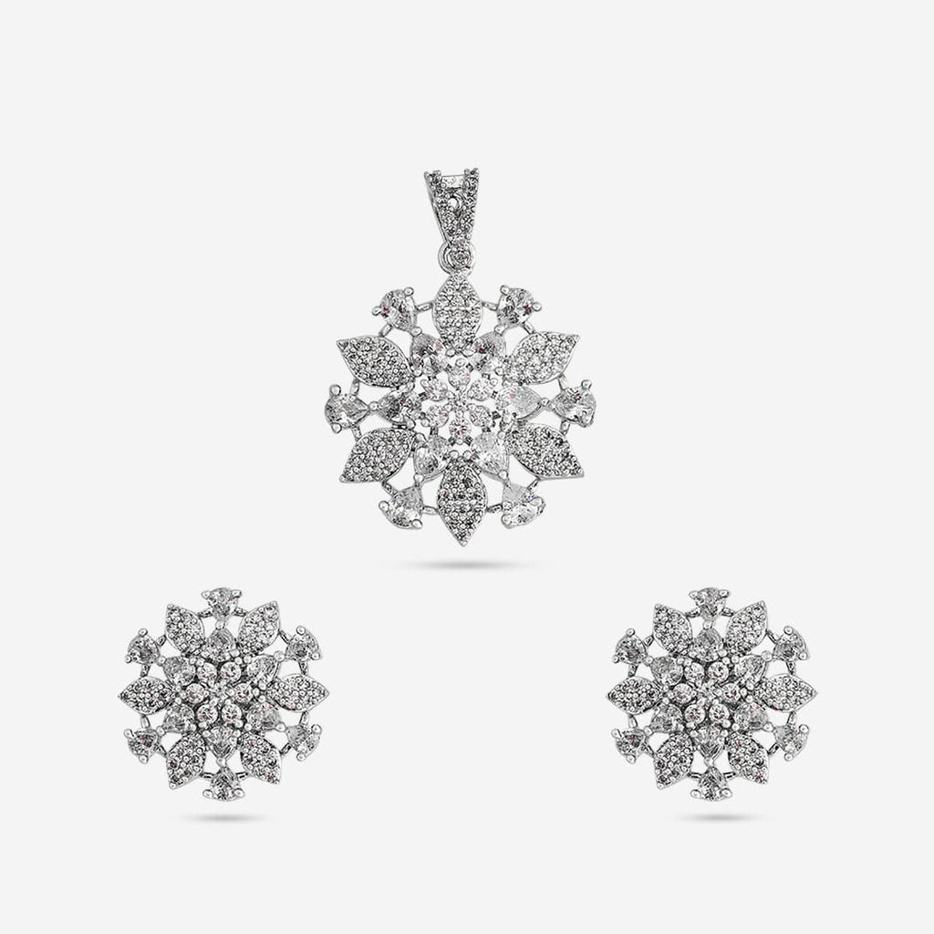 Zircon Pendant Set Zircon Pendant Earring 188773