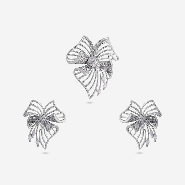 Zircon Pendant Set Zircon Pendant Earring 199571
