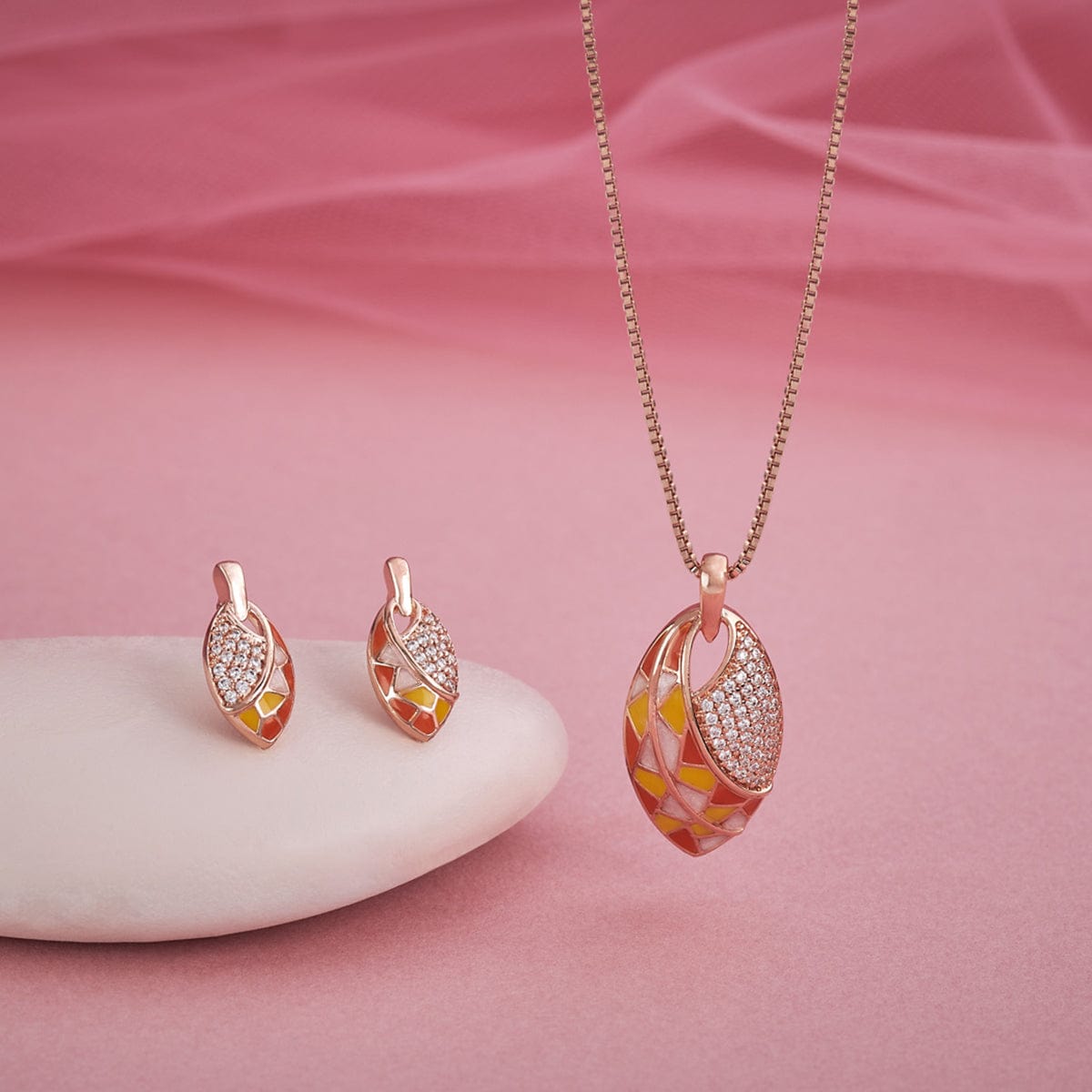 Meenakari Zircon Pendant Earring 169731