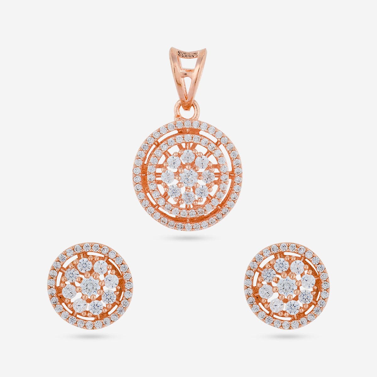 Zircon Pendant Set Zircon Pendant Earring 182482
