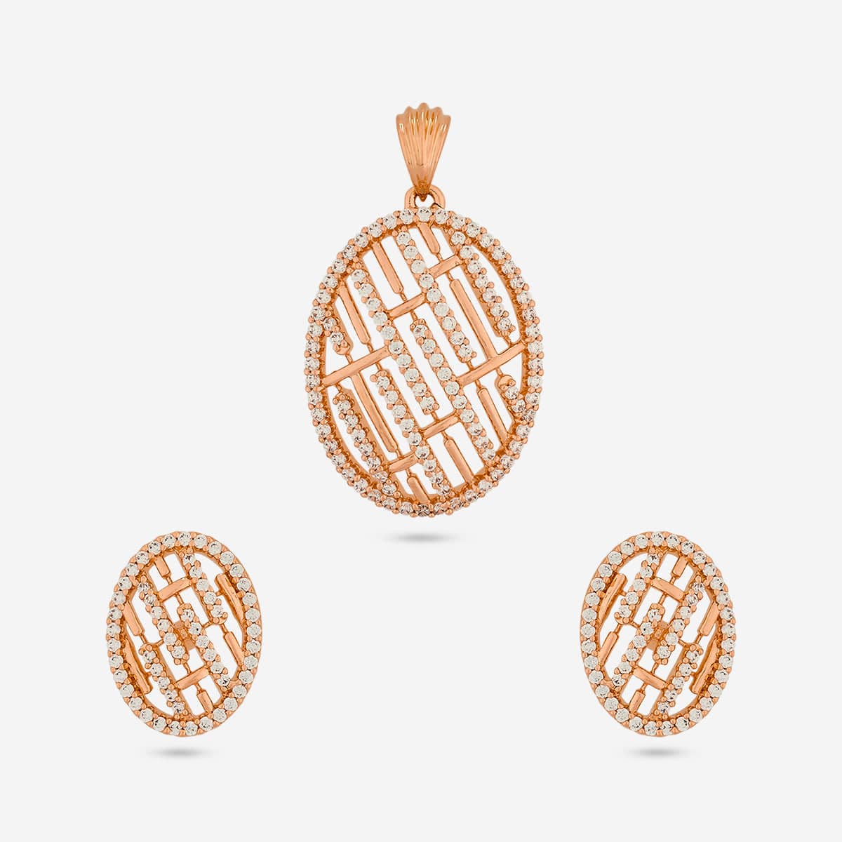 Zircon Pendant Set Zircon Pendant Earring 191784