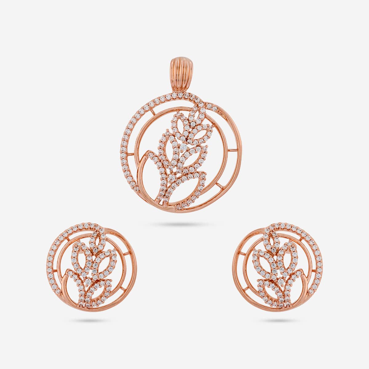 Zircon Pendant Set Zircon Pendant Earring 196781