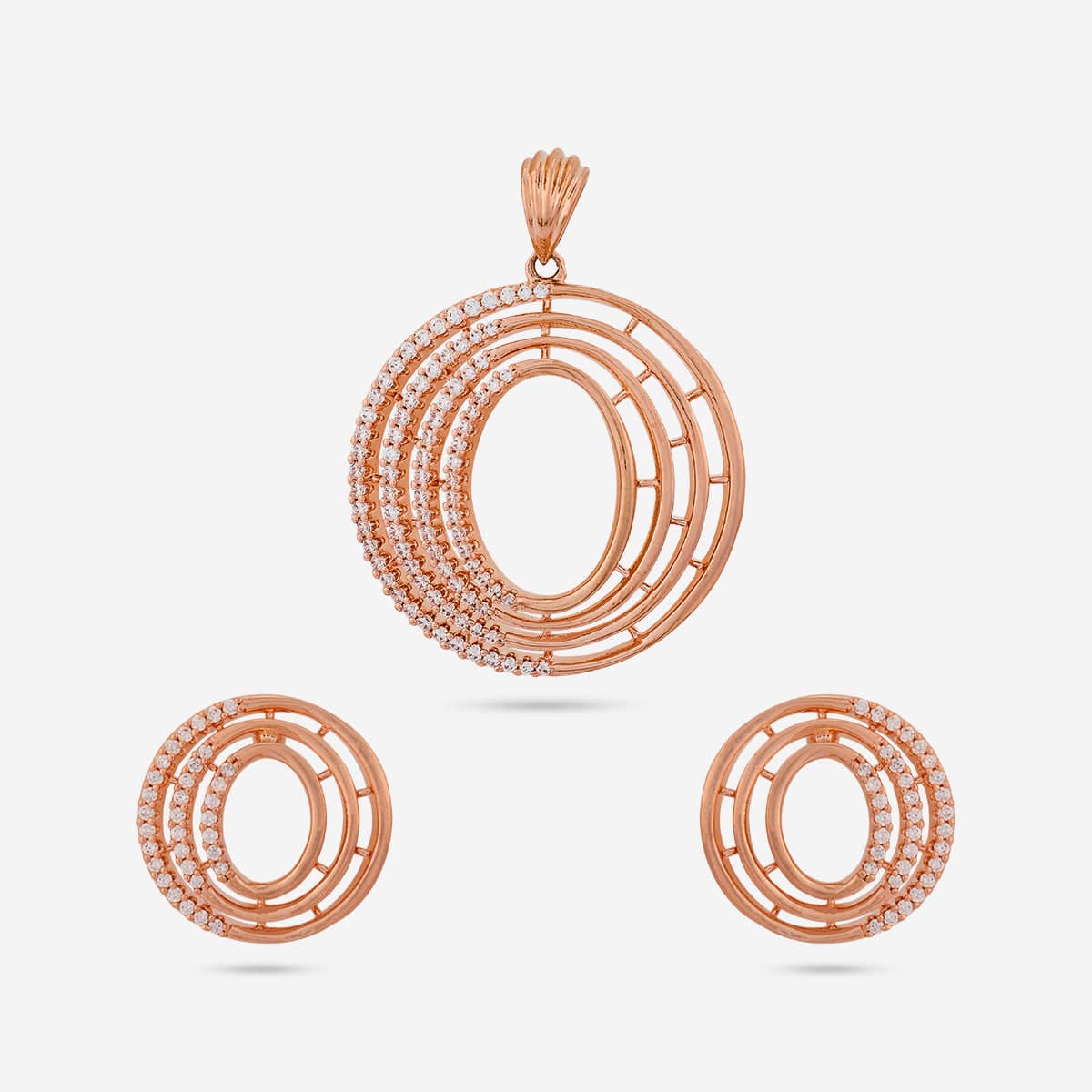 Zircon Pendant Set Zircon Pendant Earring 196782