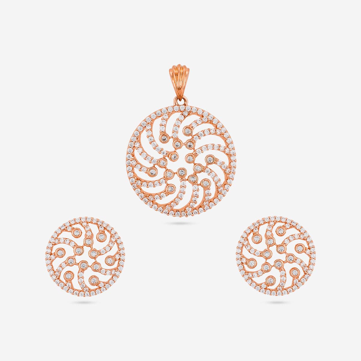 Zircon Pendant Set Zircon Pendant Earring 196908