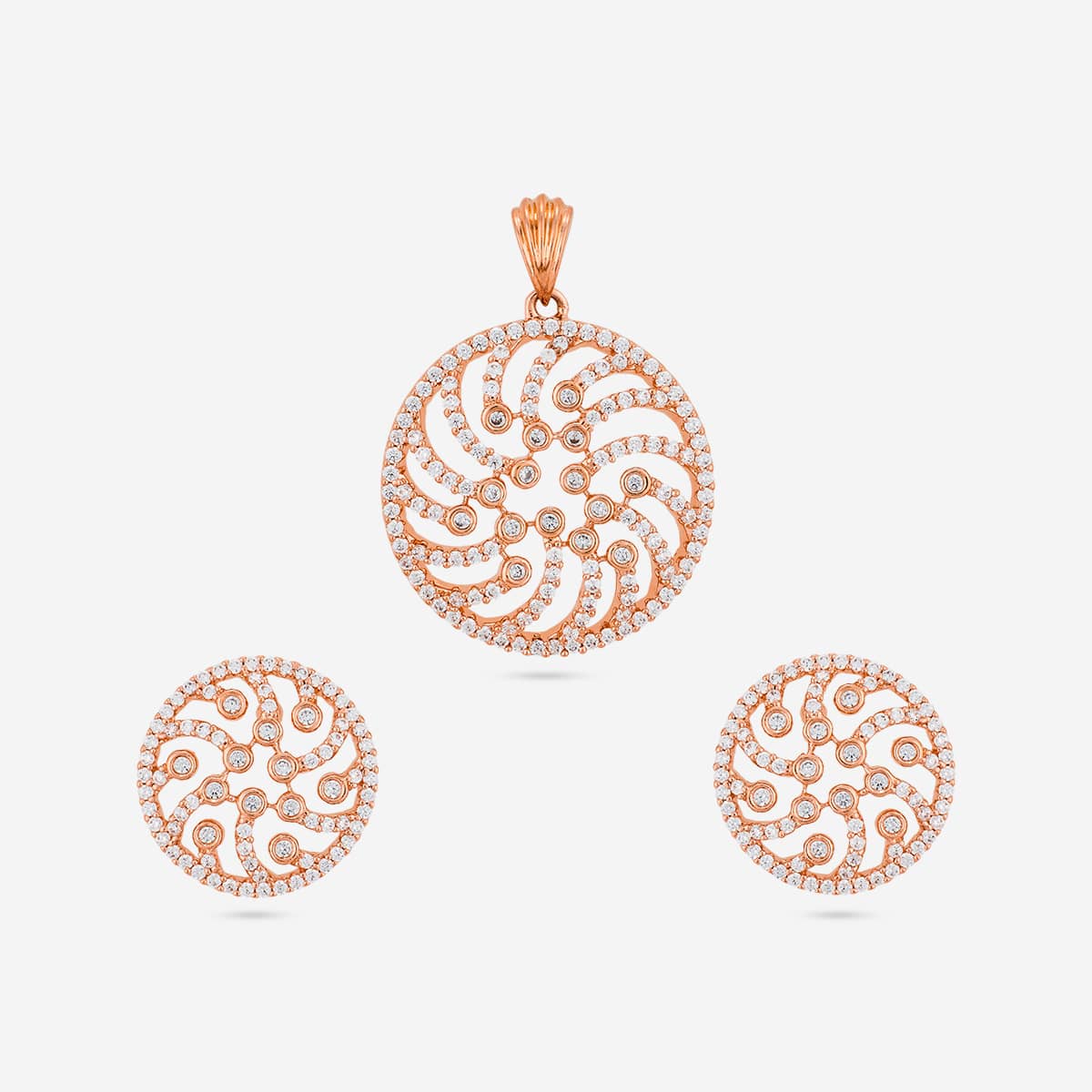 Zircon Pendant Set Zircon Pendant Earring 196908