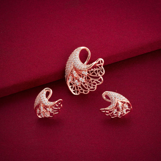 Zircon Pendant Set Zircon Pendant Earring 197205