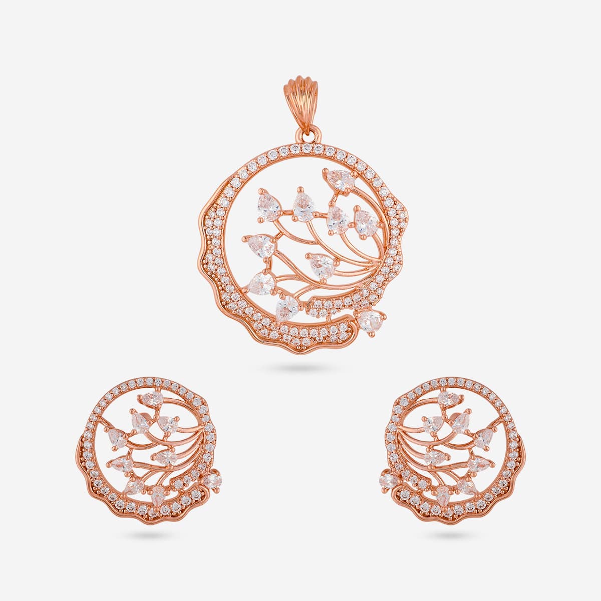 Zircon Pendant Set Zircon Pendant Earring 197207