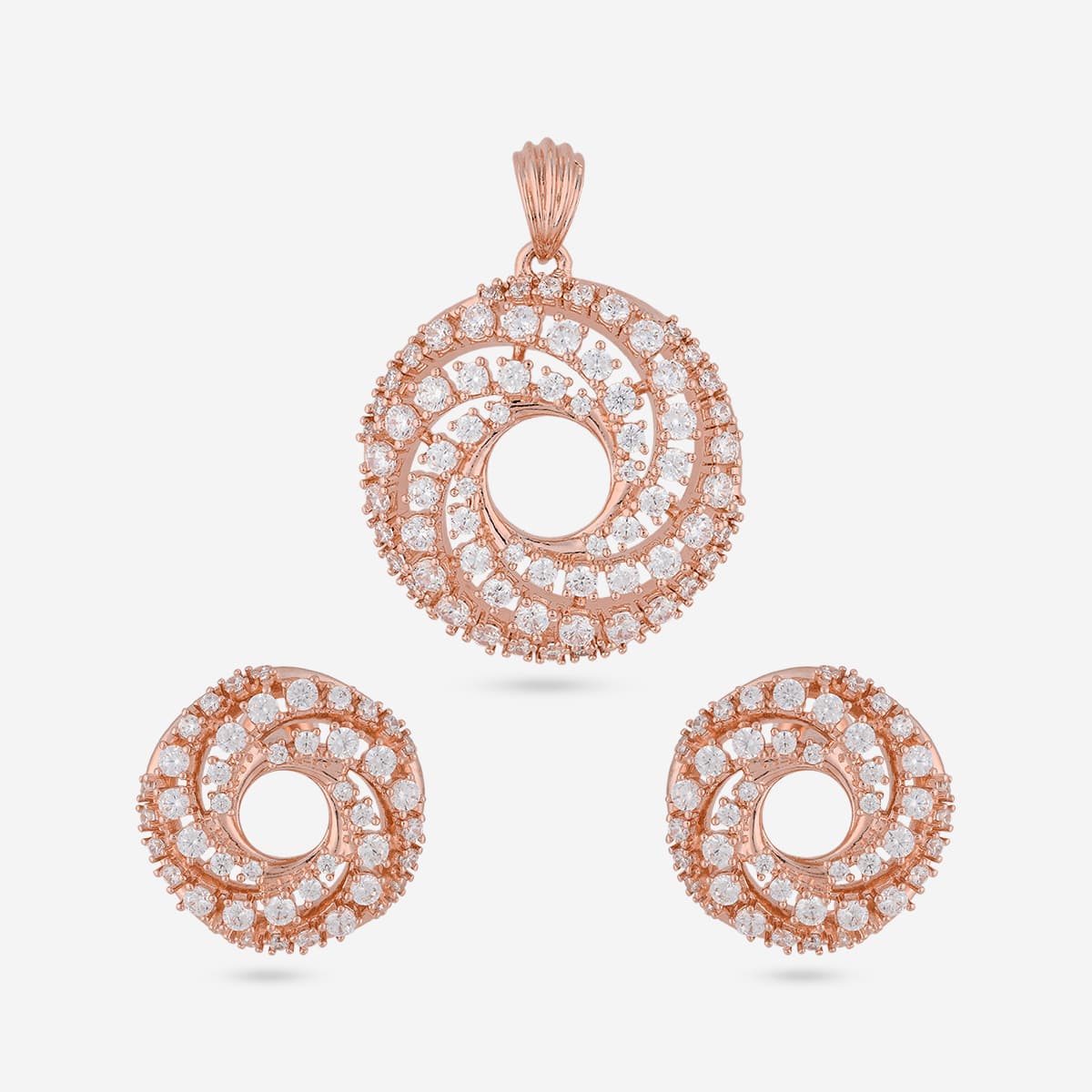 Zircon Pendant Set Zircon Pendant Earring 197208