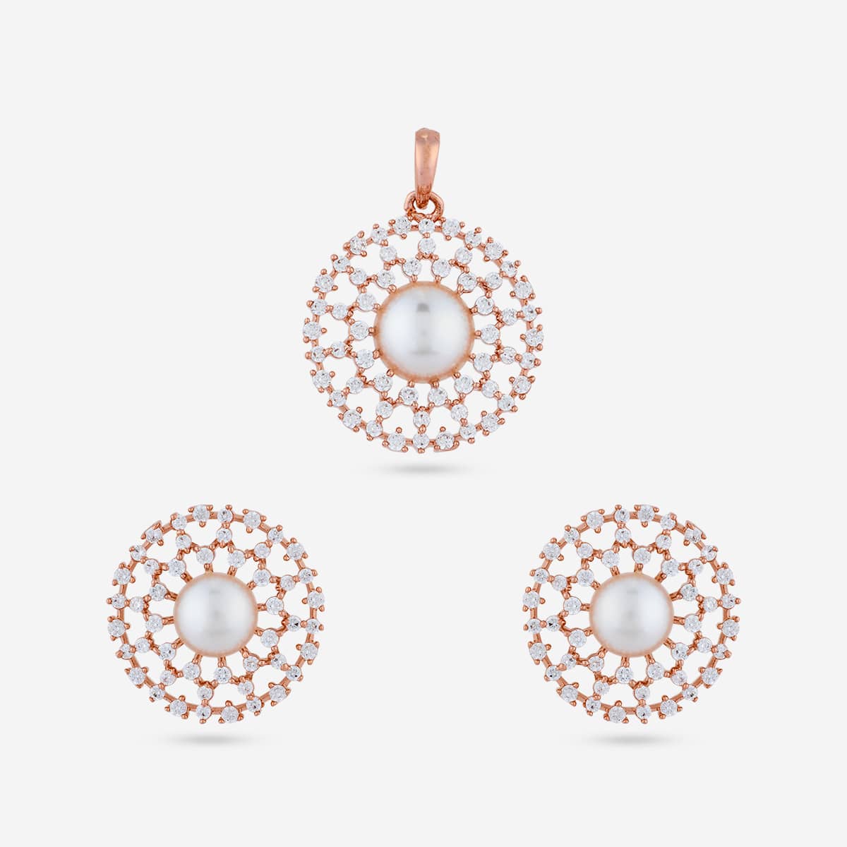 Zircon Pendant Set Zircon Pendant Earring 197731