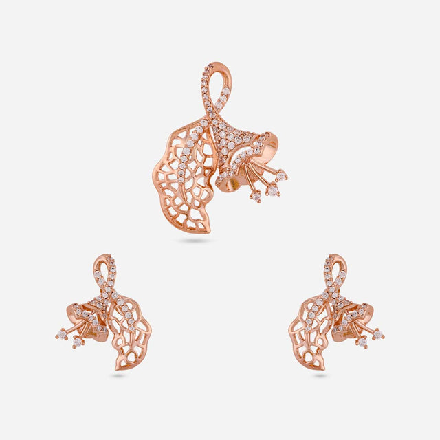 Zircon Pendant Set Zircon Pendant Earring 197750