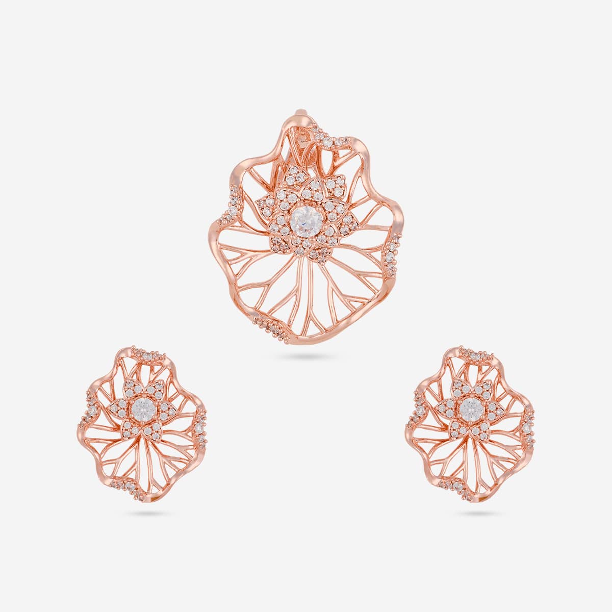 Zircon Pendant Set Zircon Pendant Earring 197751