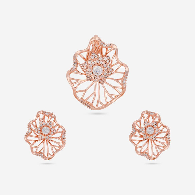Zircon Pendant Set Zircon Pendant Earring 197751