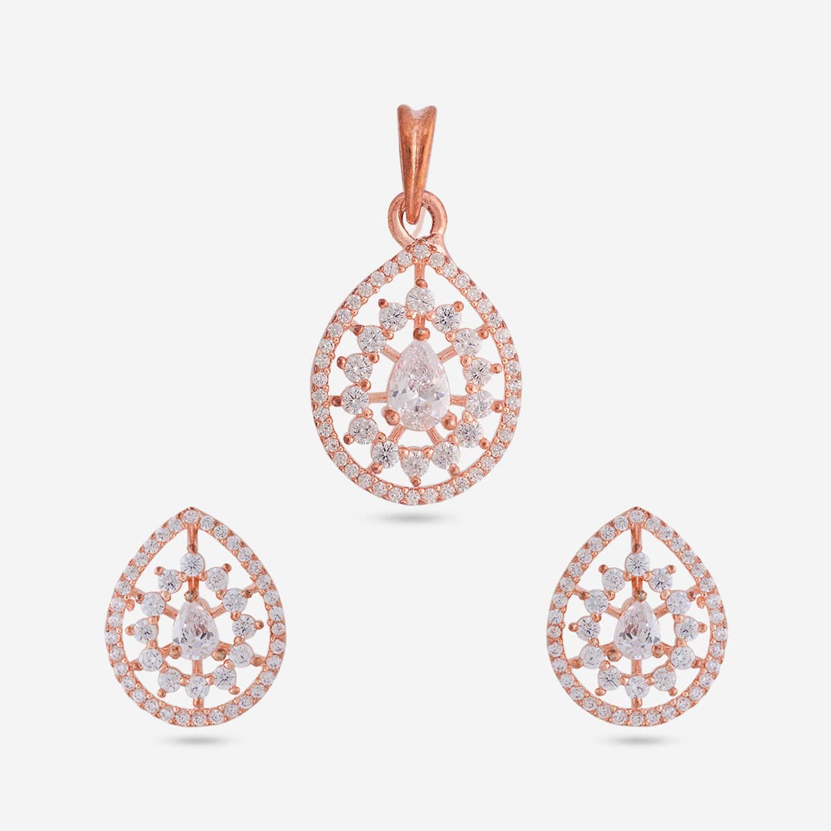 Zircon Pendant Set Zircon Pendant Earring 198837